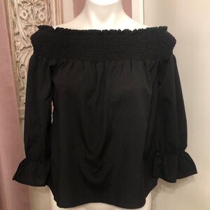 Celmia Collection off the shoulder black top